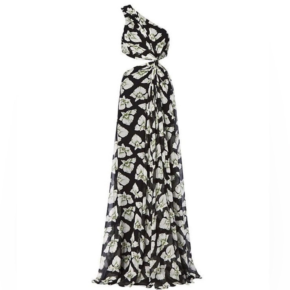 Cinq a Sept Gown Size 6 Goldie Cut Out One Shoulder